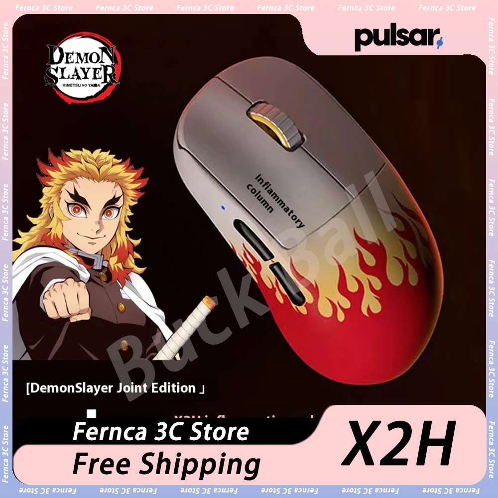 

Pulsar Joint Demon Slayer X2H Wireless Mouse Kyoujurou Lightweight Gamer Mouses 26000DPI USB Mice Paw3395 Esports Gaming Mice