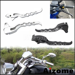 Chrome & Black Motorcycle Brake Clutch Levers Loopholes Handle Control Lever For Suzuki Boulevard M109R M109 2006-2017