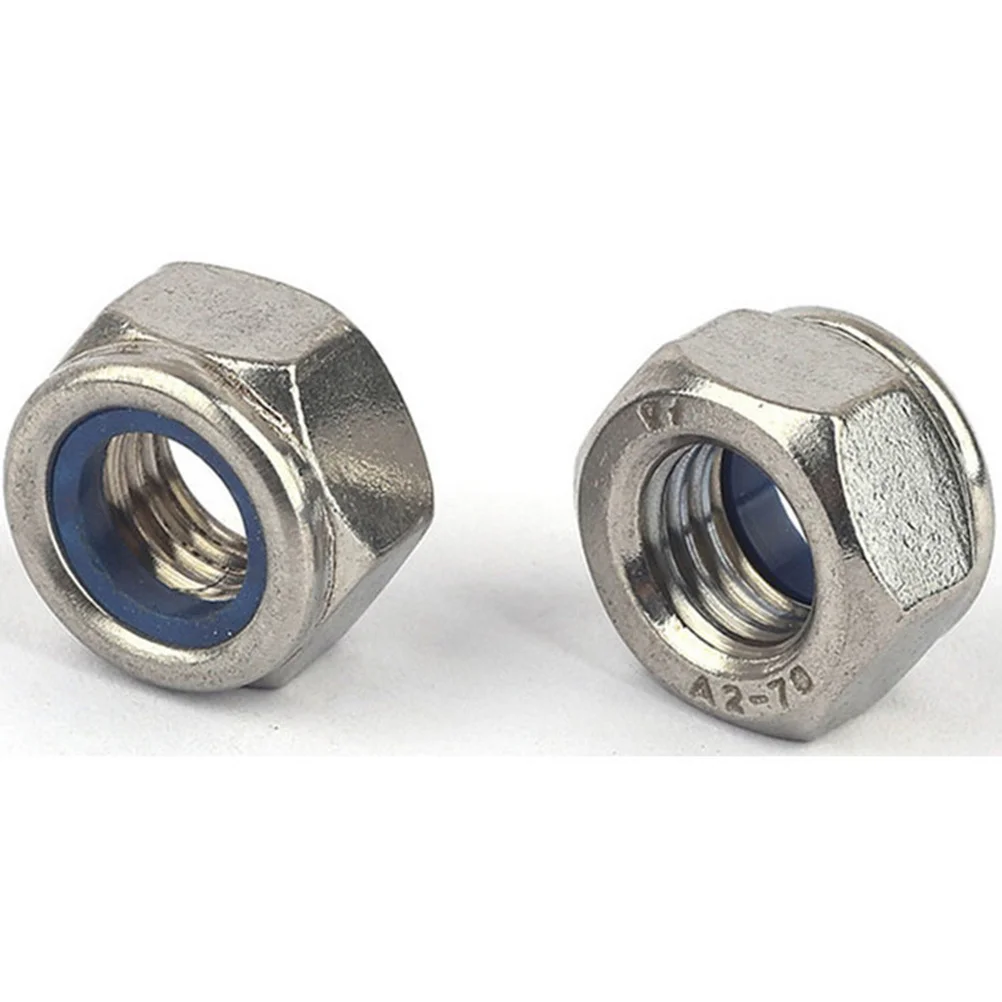 

180Pcs Hexagonal Lock Nut Set Stainless Steel Assorted Sizes M3- Durable Anti-Rust Shockproof for Automobile Electric