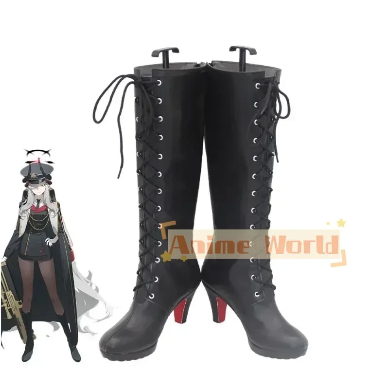 Hanuma Makoto Cosplay Shoes Game Blue Archive Cosplay Prop Halloween Carnival Boots PU Shoes Custom Made
