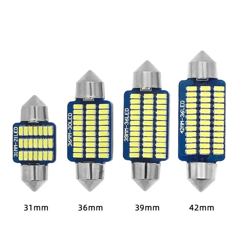 2 pcs Festoon 31mm 36mm 39mm 41mm High Quality Super Bright LED Bulb C5W C10W Car License Plate Light Auto Interior Reading Dome image 2