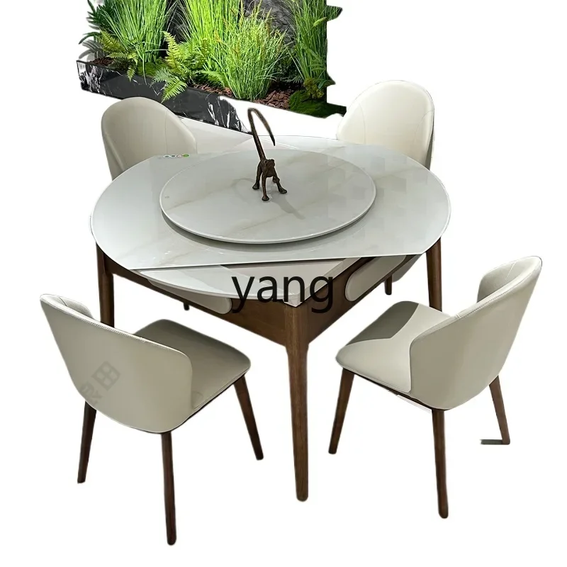 

LH Chinese solid wood automatic mahjong machine integrated household long table round rotating table
