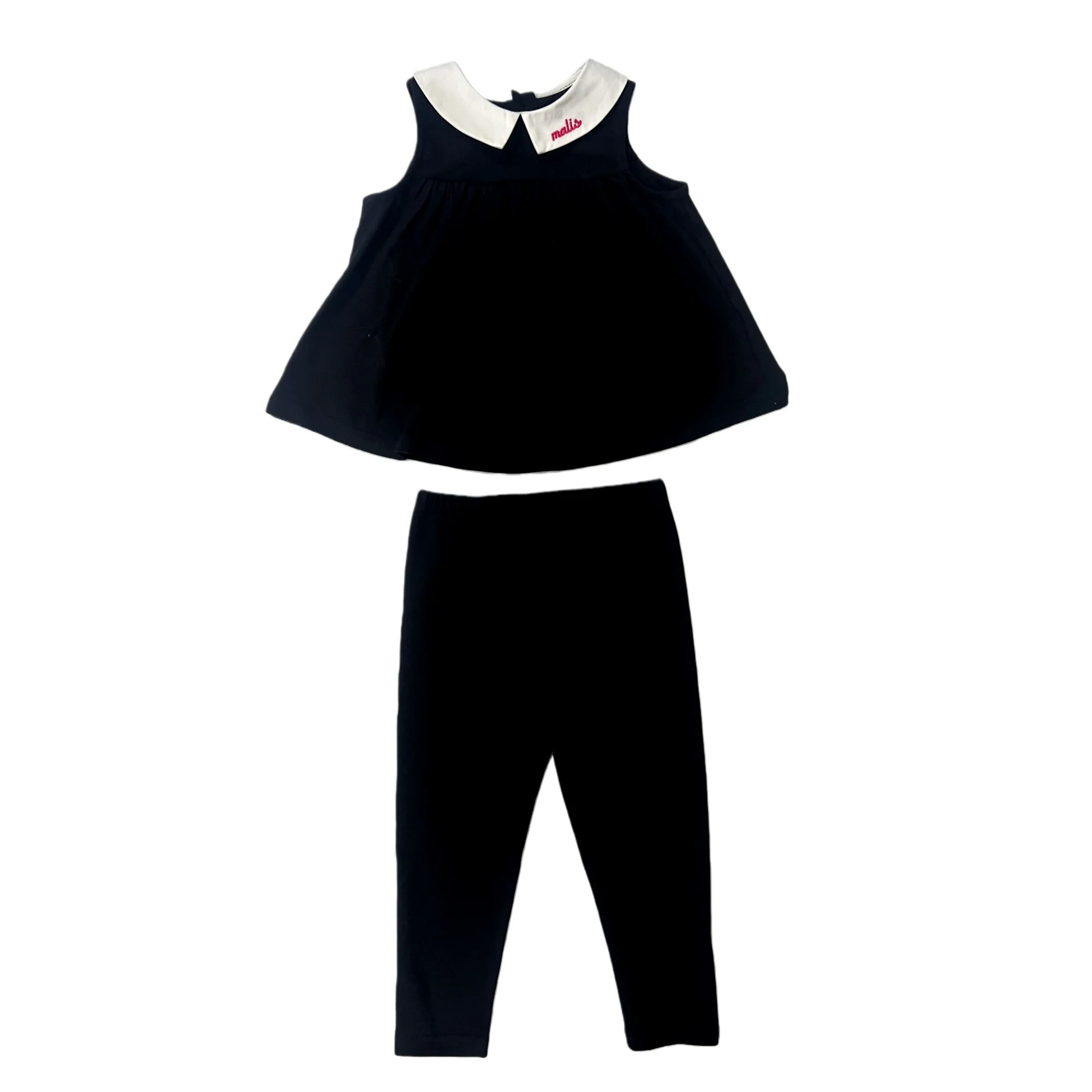 Mali's Ss Black Embroidery – Baby Girl Set