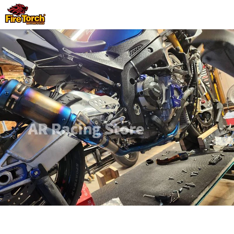 Slip On For BMW S1000RR S1000r 2010-2018 Full System Motorcycle Exhaust Escape Moto Header Front Link Pipe Connect 60mm Muffler