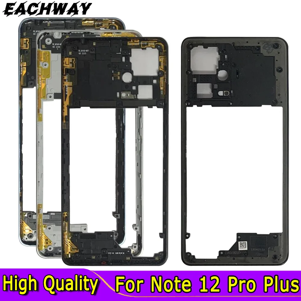 

6.67" For Xiaomi Redmi Note 12 Pro Plus Middle Frame With Power Volume Button Housing Case For Redmi Note 12 Pro+ Middle Frame