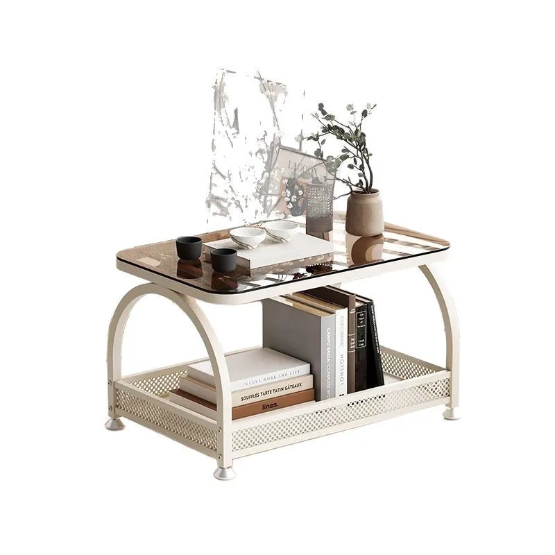 

Glass small coffee table bedroom home tatami Internet celebrity cream wind study small