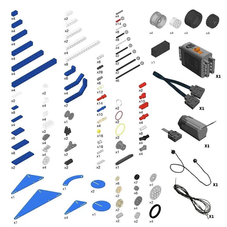 9686 Technical Parts Multi Technology MOC Parts Educational School Students Learning Building Blocks Power Function Set for Kids