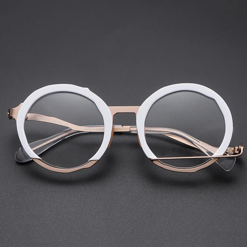 ヴィンテージ男性純チタンパイロットメガネ女性レトロ高級ブランド処方近視眼鏡フレーム光学眼鏡