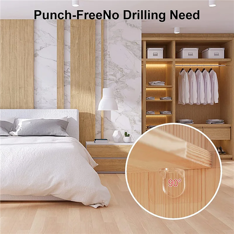 

48PCS Punch Free Shelf Support Peg-Self Adhesive Shelves Clips For Kitchen Cabinet Closet Brackets Clapboard Layer-B51B