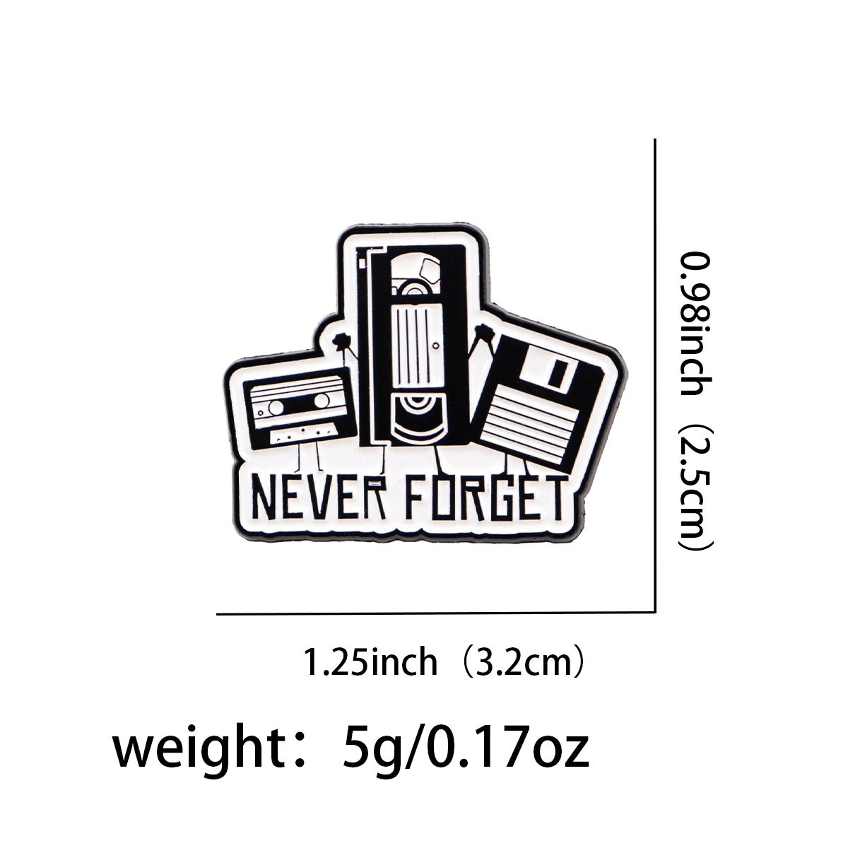 

Retro Tape Enamel Pin Radio Brooch Pines Lapel Pins Badge on Backpack Clothing Accessories Fashion Jewelry Friends Gifts
