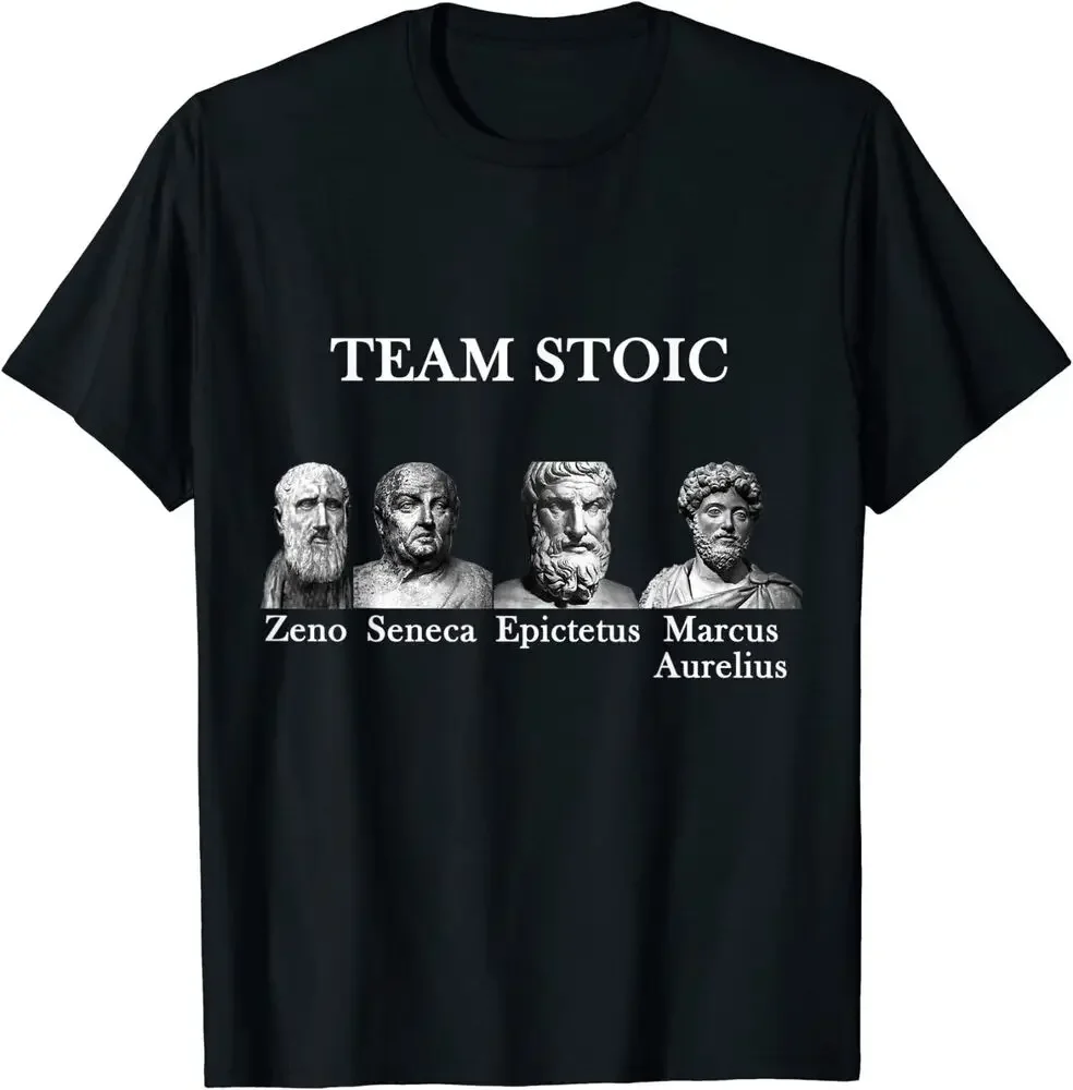 Team Stoic Famous Icons Of Stoicism Philosophy Gift T-Shirt  High Quality 100%Cotton Short Sleeve