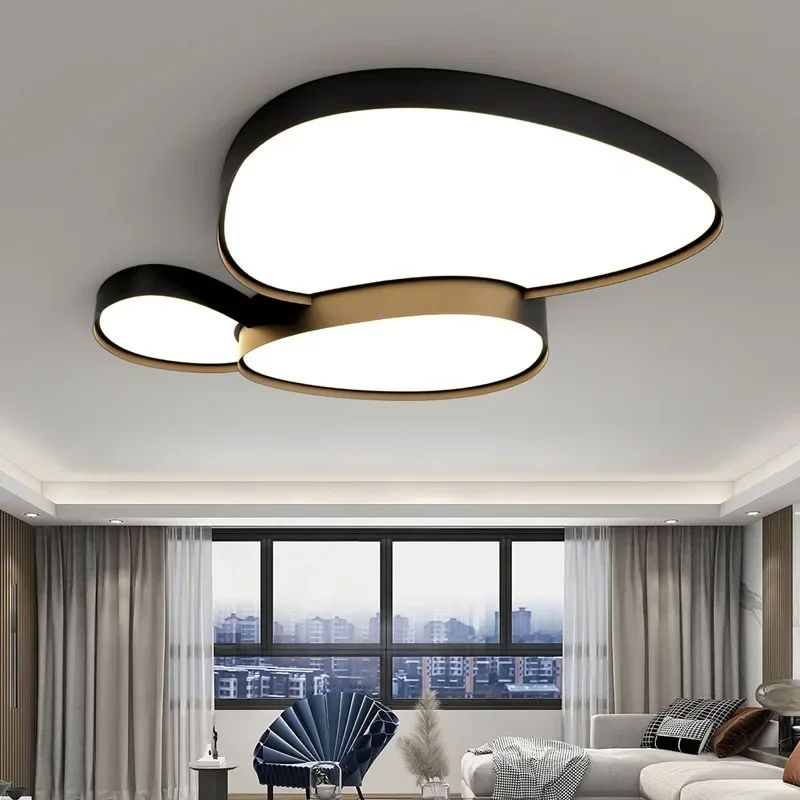 

Nordic Cobblestone Led Ceiling Lamps Indoor Lighting Luster Fixture Black White Chandelier for Living Room Bedroom