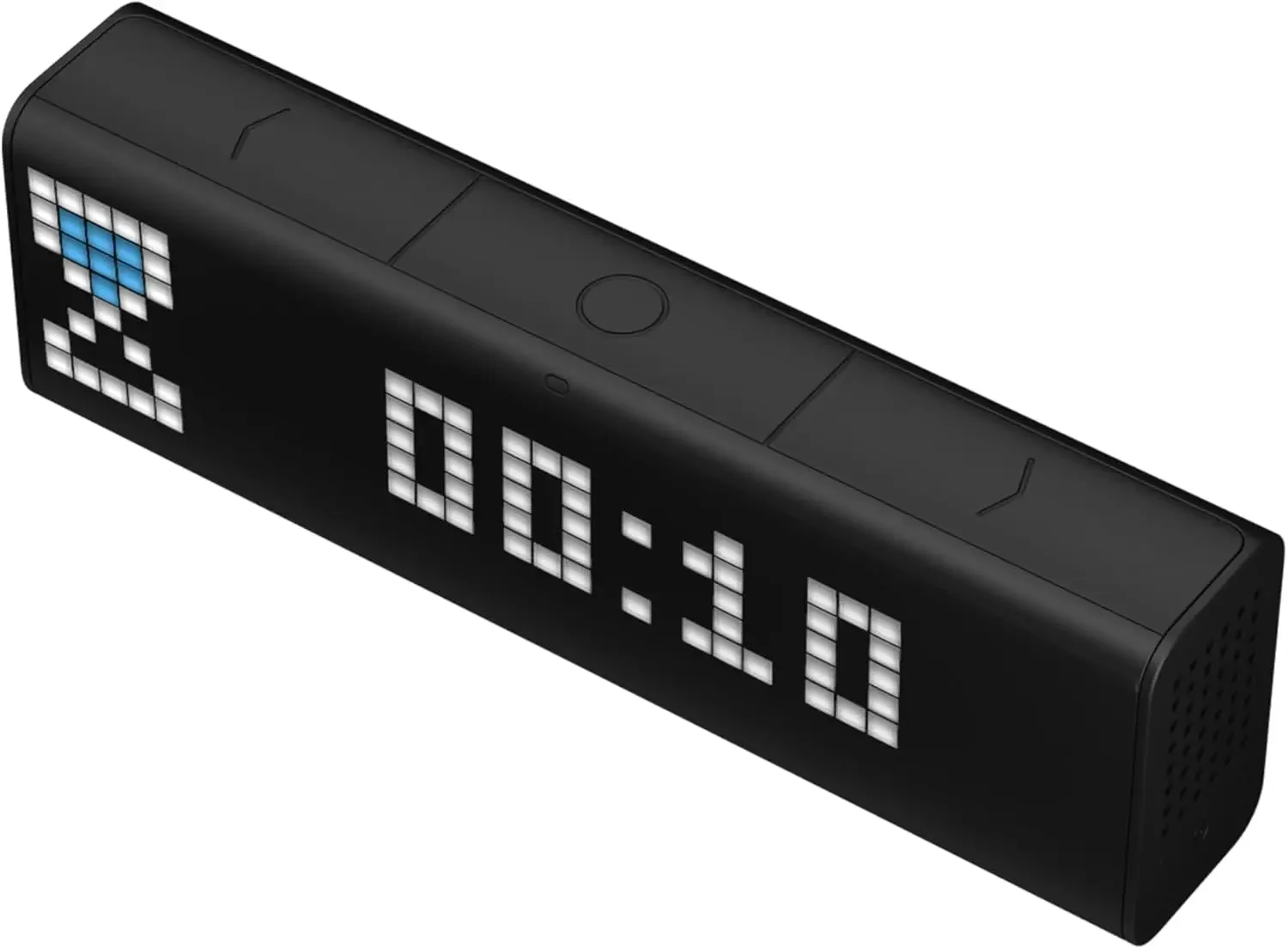 ساعة واي فاي للمنزل الذكي - وساعة منبه رقمية لعداد الوسائط الاجتماعية وصندوق إضاءة السينما مع فن بكسل ريترو للطقس