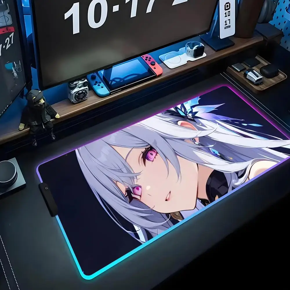 

Коврик для мыши Skirk RGB Gaming Mousepad Большой светодиодный коврик для ПК Настольный коврик Светящийся коврик для мыши Большие коврики для клавиатуры Настольный коврик с подсветкой