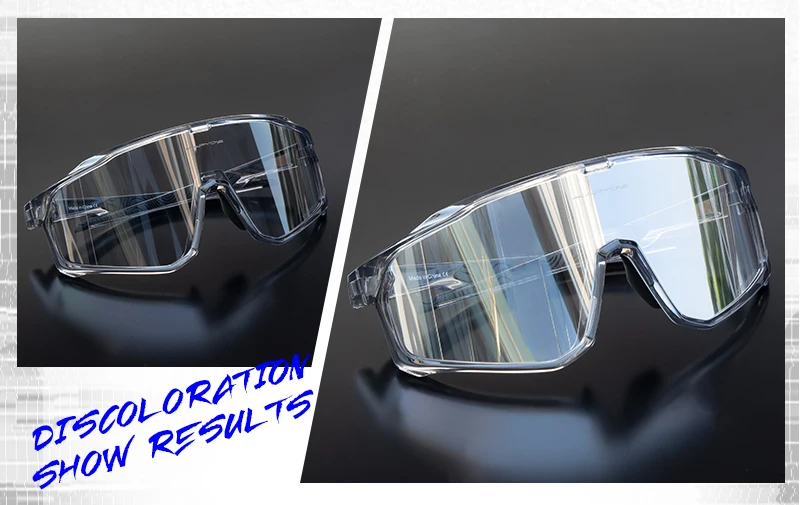 Kapvoe photo chrome Fahrrad brille für Männer mtb Sonnenbrille Mountainbike Fahrrad brillen Frauen Sport brille Road Speed Skating – Detail 5