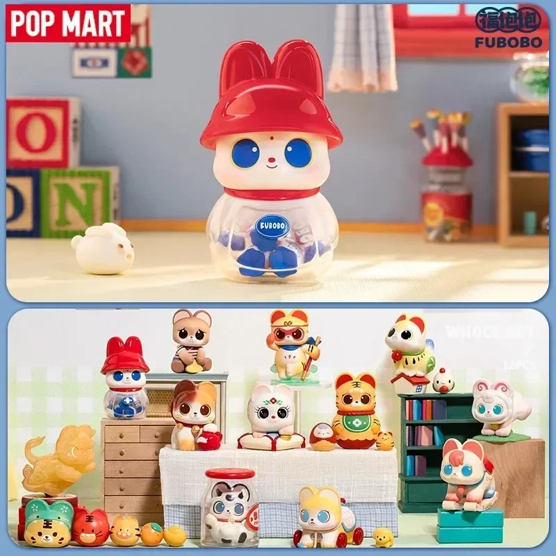 

POPMART Fubobo Treasure of Time Series Kawaii Аниме Слепая коробка Фигурка-сюрприз Таинственная кукла для девочек Подарок