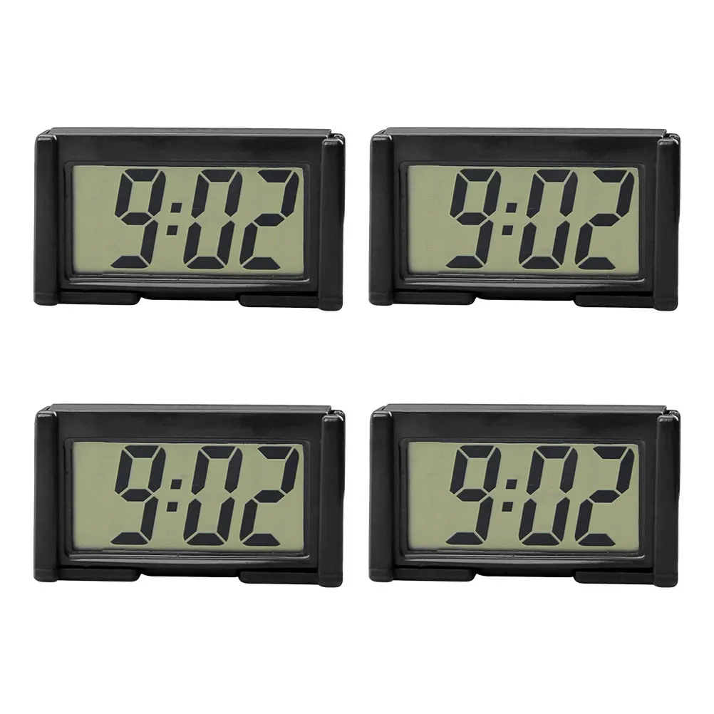 

4 Pcs Digital Clock Plastic Dashboard Vehicle Office Use Lightweight Small Size Accurate Time Easy Watch No Burrs Safe