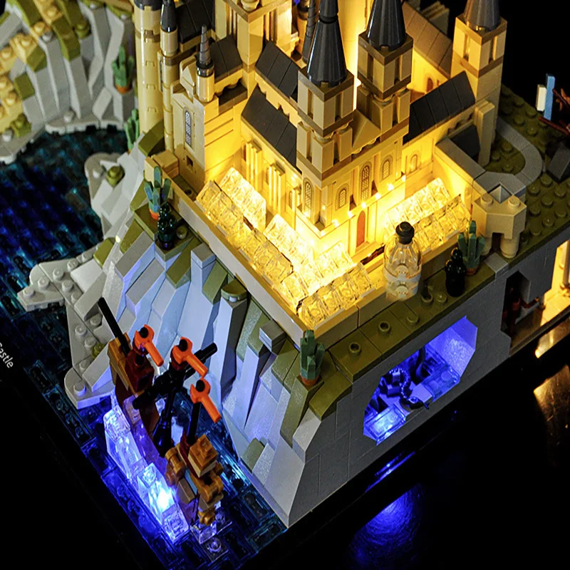 LED Lighting Kit, compatible with 76419 Hogwarts Castle and Grounds Building block models, (only including lighting accessories)