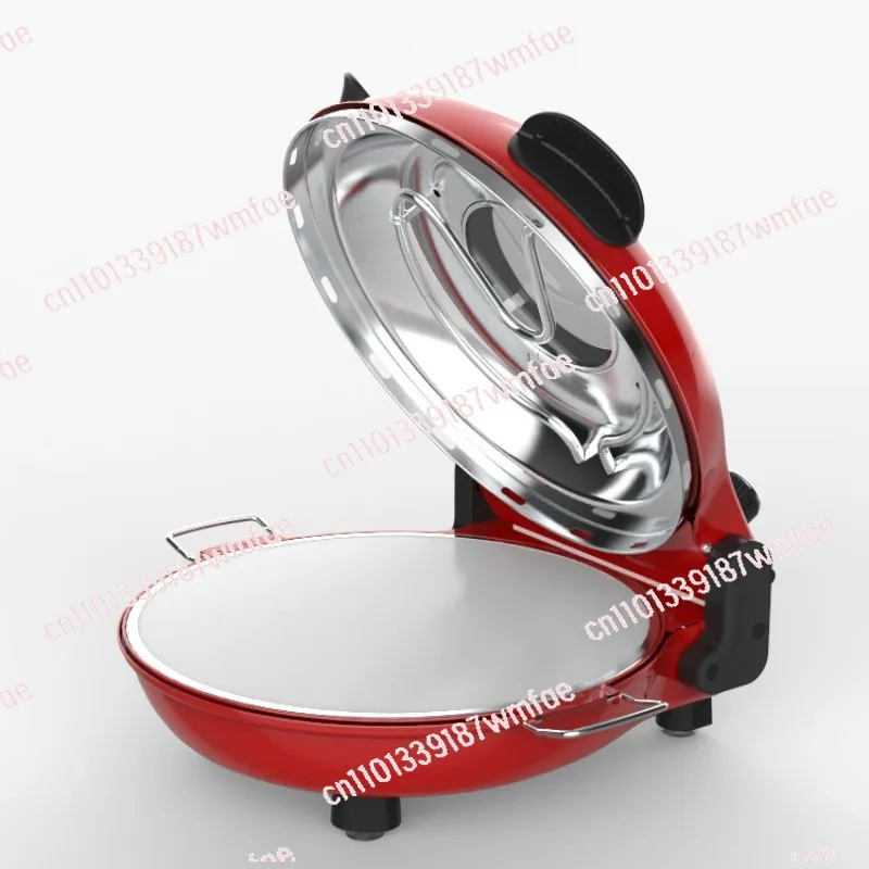 12 Inch Home Electric Pizza Oven, Double Electric Heating 420℃ Neapolitan Pizza Maker Ready in 3.5 Mins Countertop Grill