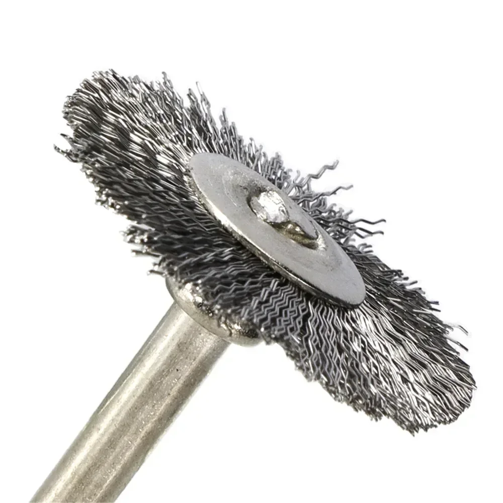 Wheel Brush Kit 10pcs 22mm Stainless Steel/Brass/Nylon for Polishing Grinding 3.0mm Shank Rotary