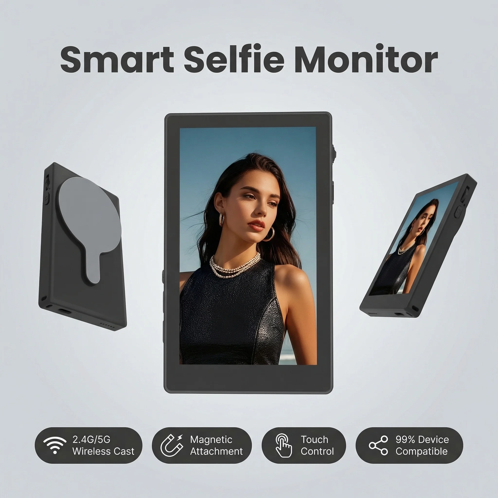 

Беспроводной магнитный сенсорный видоискатель T20B PRO с управлением зумом и внешним монитором для телефонов iOS, Android и HarmonyOS