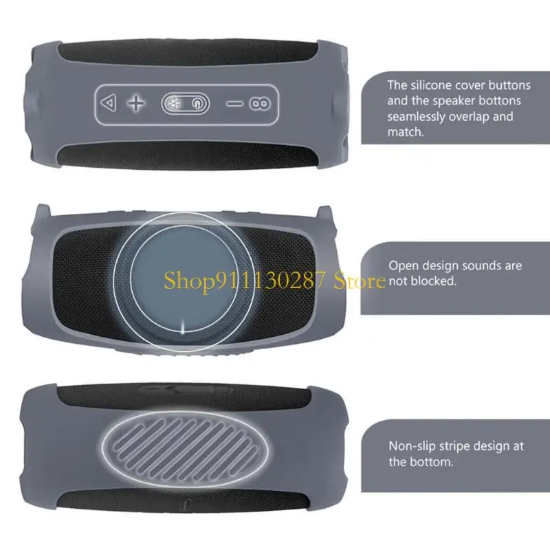 

J1HC Shoulder Strap Silicone Protective for Case for Shell Cover for Charge 5 Speaker