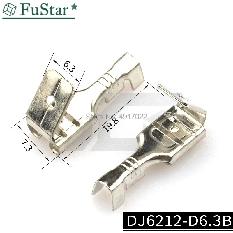 6.3 Against The Back Shoulder Of Male and Female Plug Spring Terminals Inserted Spring Cold Terminal with Case 6.3mm connector