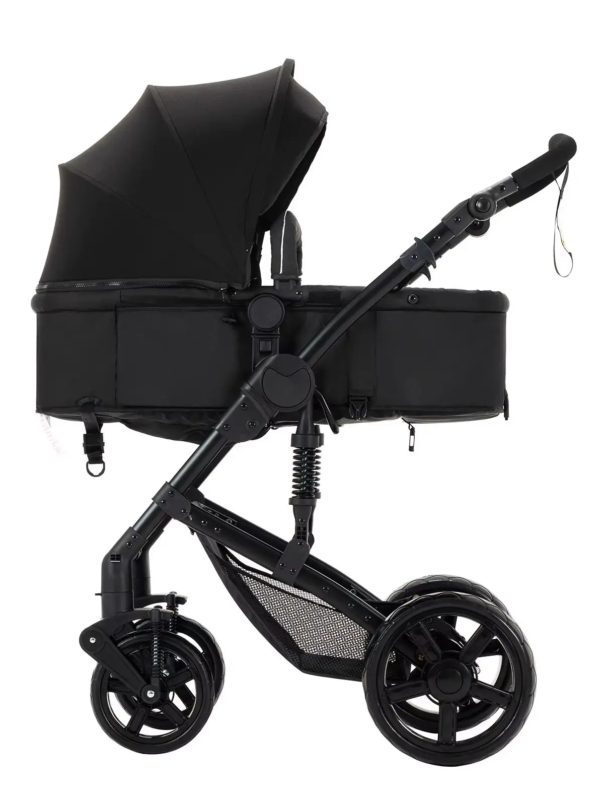 3-in-1 Baby-Kinderwagen-Reisesystem mit Babyautositz und umkehrbarer, wandelbarer Babywanne, kompakter, einhändig faltbarer, leichter Buggy, geländegängige, stoßdämpfende EVA-Räder, verstellbares