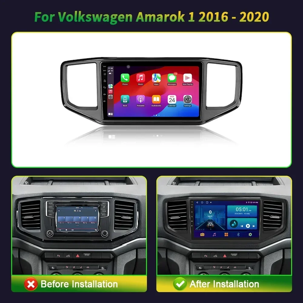 Android 13.0 For Volkswagen Amarok 1 2016-2020 Car Radio Multimedia Player 4G GPS Navigation Wireless Carplay Video 360 Camera