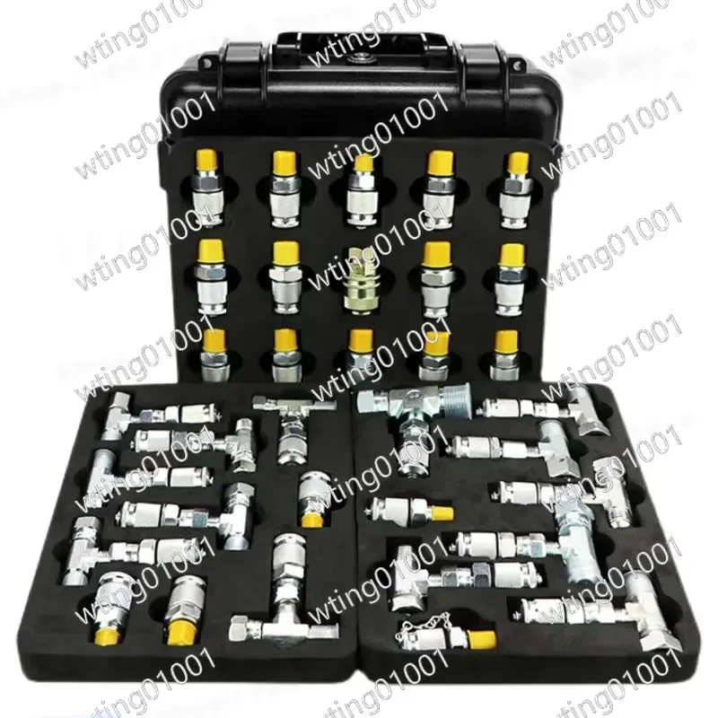20 Joints 14 Tees Excavator Pressure Test Tee Pilot Distribution Valve Travel Hydraulic Maintenance Pressure Gauge Adapter