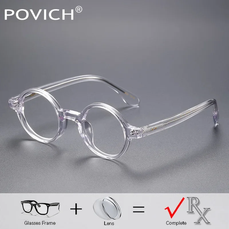 

Round Acetate Prescription Eyeglasses Custom Men Optical Bifocal Glasses High Myopia Multifocal Progressive Eyewear Retro 2025