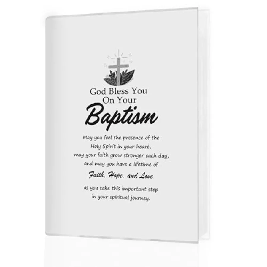 

Baptism Photo Album 4x6, Baptism Gifts for Boys Girls, Christening Gifts Small Memory Photo Album Book for 18 Pockets Hold 36 P