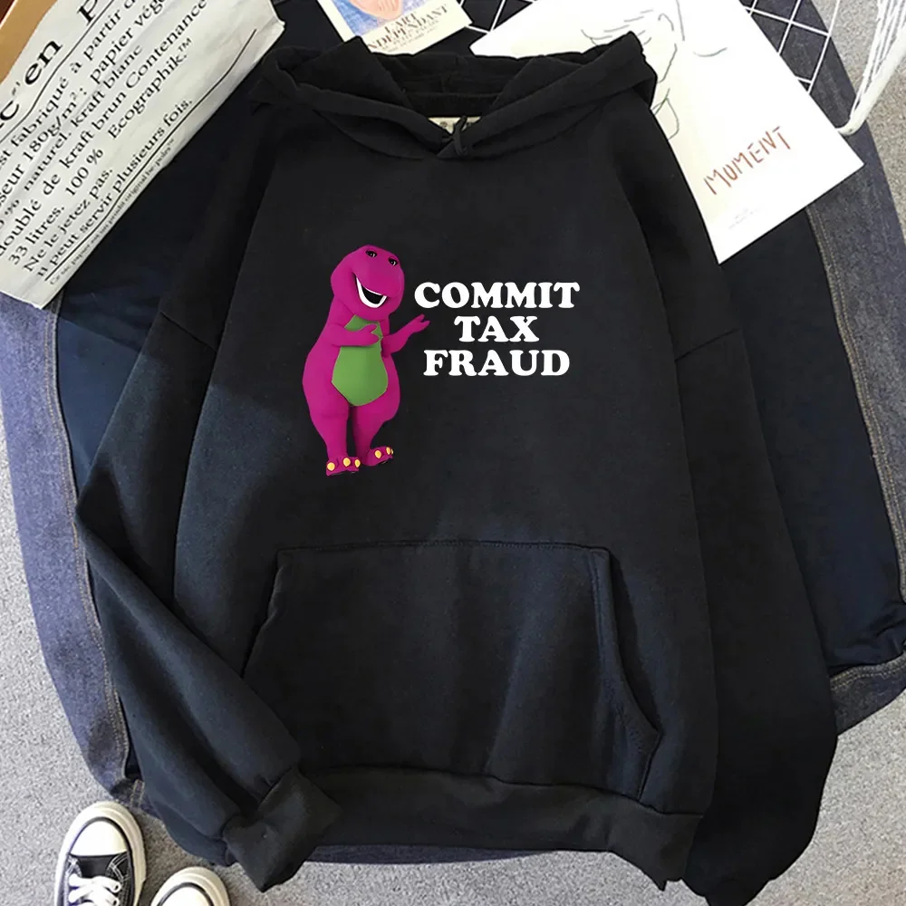 

Commit Tax Fraud Cartoon Hoodies Men Women Long Sleeve Harajuku Sweatshirts Hip Hop Casual Hooded Clothes Graphic Hoodie women