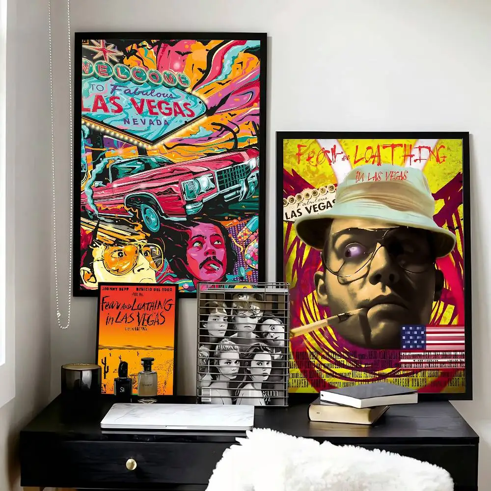 1 قطعة الخوف والكراهية في لاس فيغاس الفيلم المشارك ذاتية اللصق الفن ورق مقاوم للماء ملصق مقهى بار غرفة جدار ديكور #4