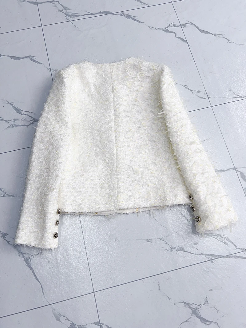 2025 new elegant, comfortable, fashionable and elegant casual tweed jacket for ladies with high-end temperament and design