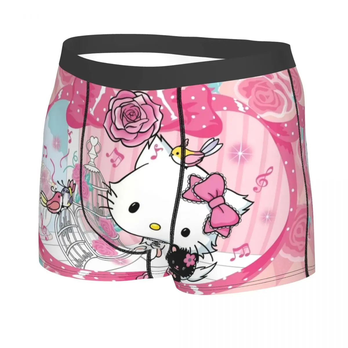 Custom Male Fashion Charmmy Kitty Sanrio Cartoon Underwear Boxer Briefs Stretch Shorts Panties Underpants