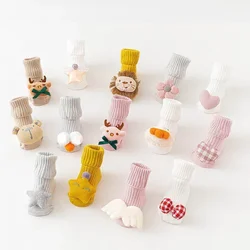 New Summer Thin Cute Cartoon Baby 3D Doll Socks Cotton Rubber Anti-slip Floor Socks for Newborn Infant Toddler Socks