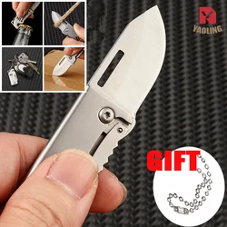 Outdoor Mini Portable Stainless Steel Forming Knife Camping Self Defense Emergency Survival Knife  D2 Steel Portable Keyknife