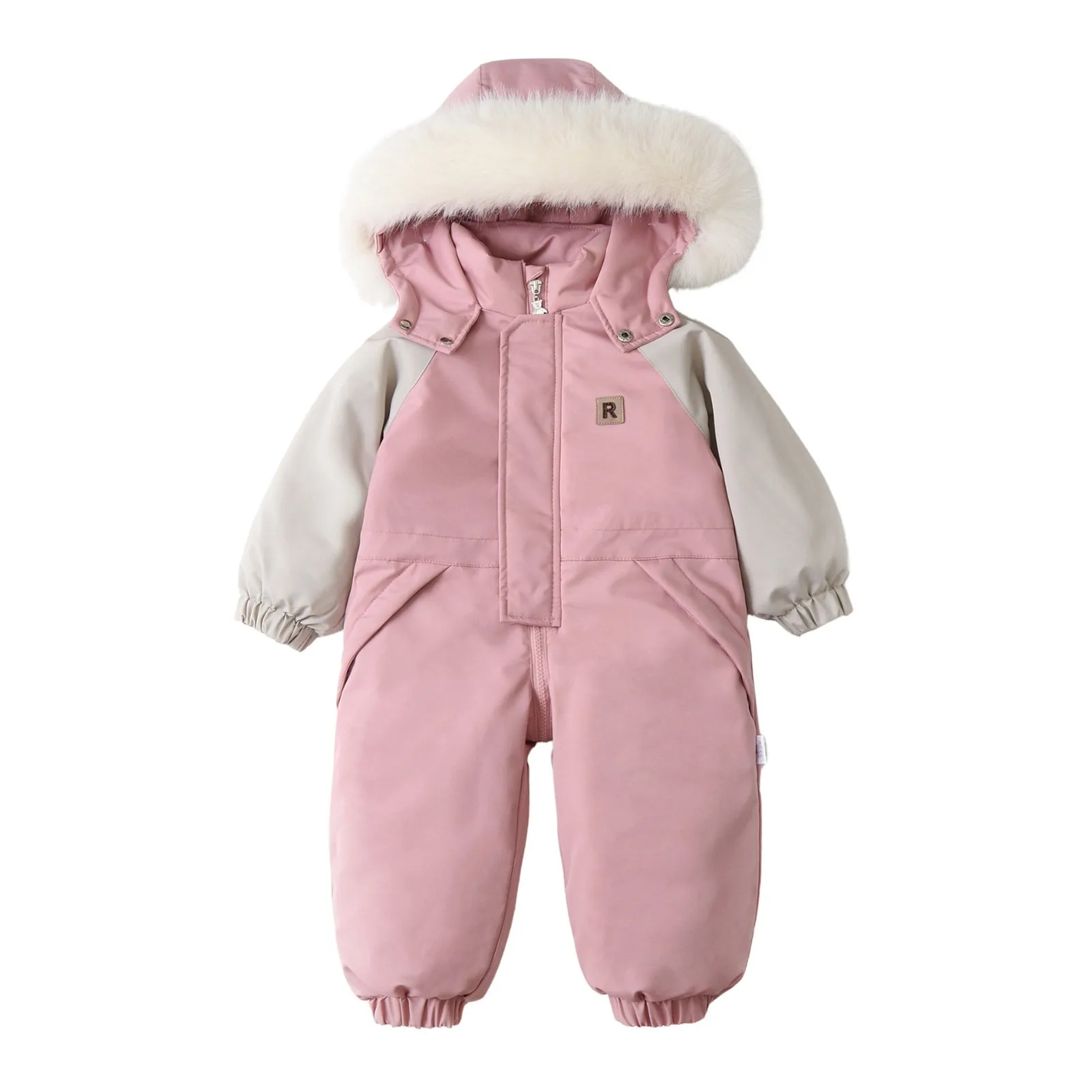 Baby Winter Hooded Snow Suit Jacket Toddler Baby Thickened Jumpsuit Fleece Jacket for Women Winter Jacket Long First down Coat