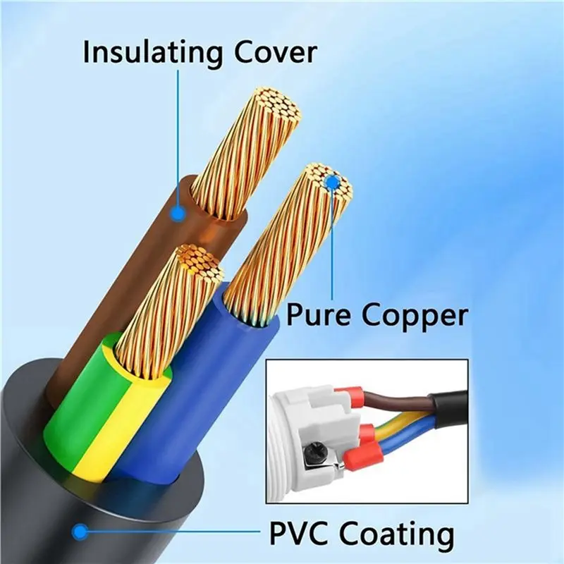 AA60 DMX512 3Pin XLR Power Combo Cable for Stage Lighting DJ Concert 13AWG Pure Copper