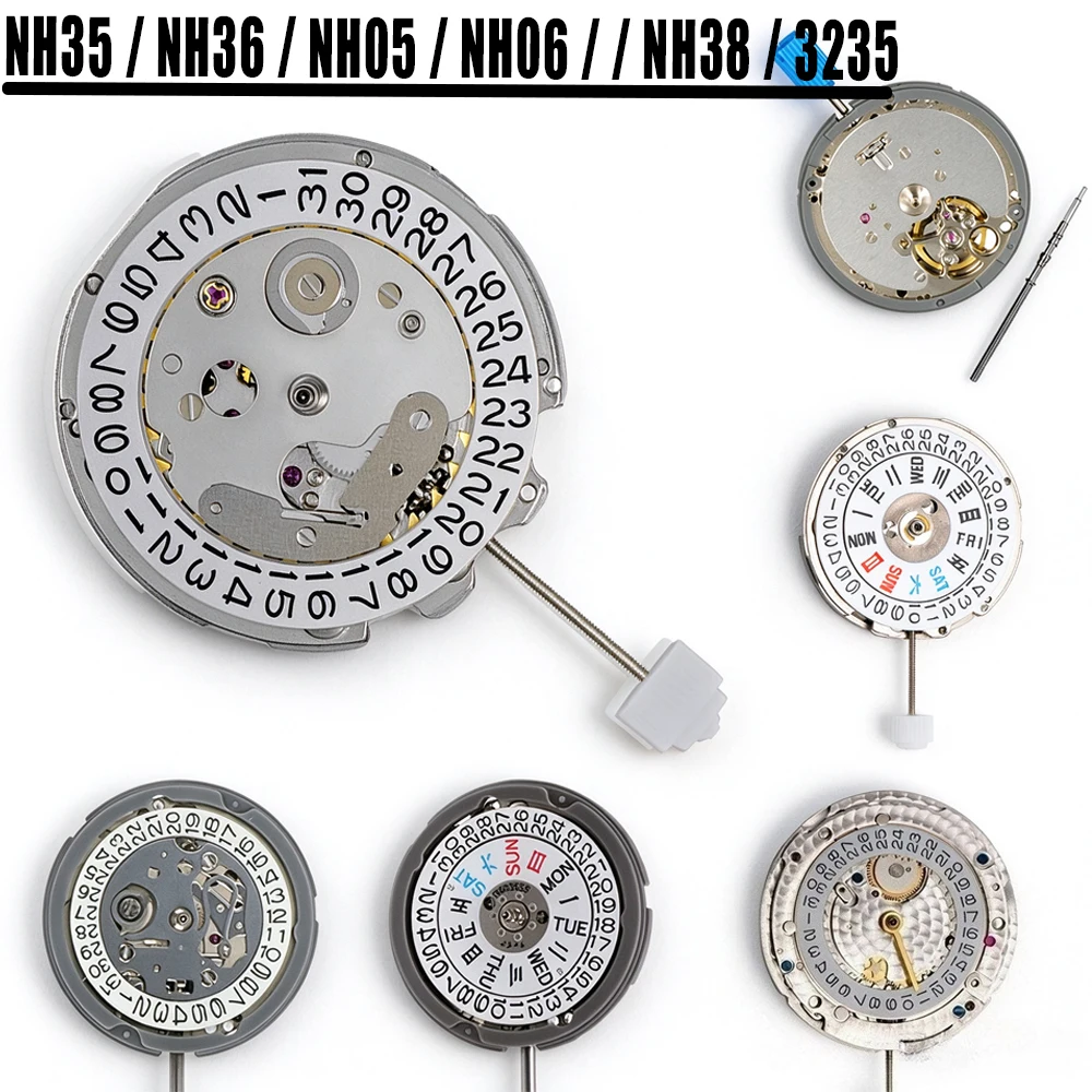 NH35 NH36 NH05 NH06 NH38 3235 Automatic Mechanical Movement High Accuracy for DIY Modder Movement Replacement and Repair Parts