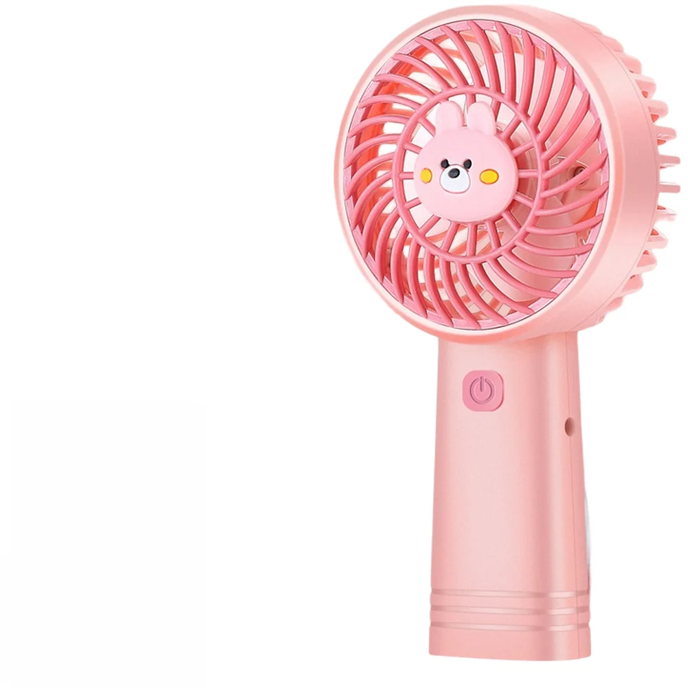 For MINI Handheld Fan USB Rechargeable for Portable Use 3 Speeds Cartoon Design 8-12 Hours Battery 15.5 x 8.3 x 2.5 cm
