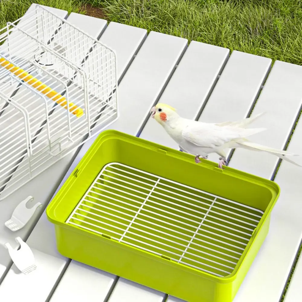 Removable Portable Bird Cage Durable Bite Resistant Bird Travel Carrier Cage with Handle with Standing Pole Bird Transport Cage