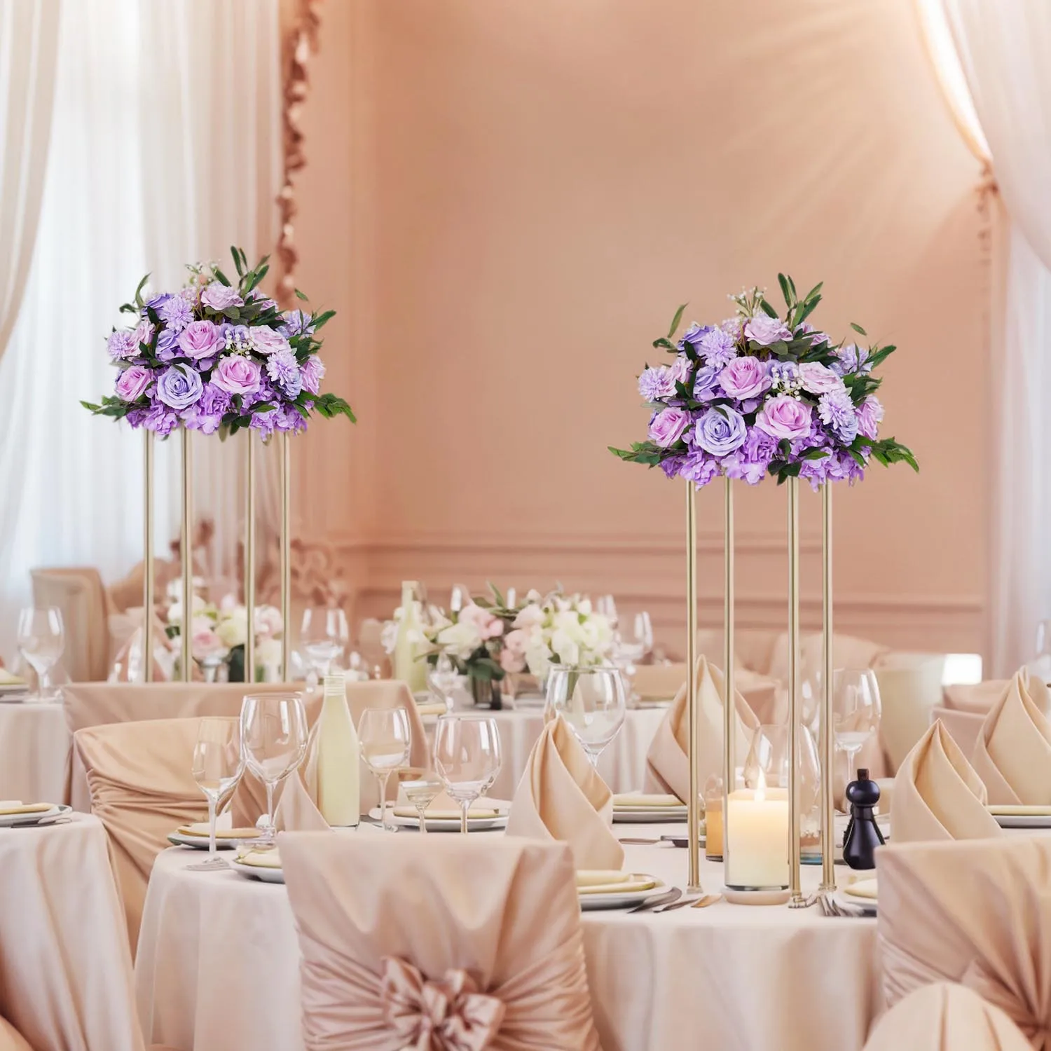 

40 см Uflower Фиолетовая Роза Искусственный Цветочный Шар-Свадебное Украшение Центральные Украшения Стола Цветочная Композиция Домашний Сад Декор