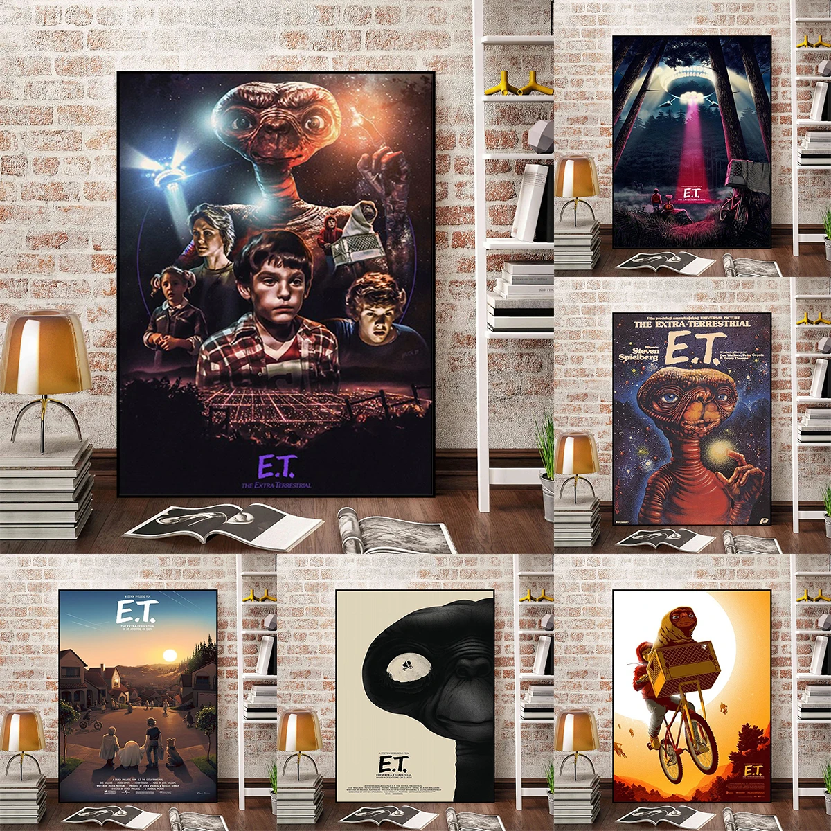 E.T. the Extra-Terrestrial Poster Decorative Painting for Bedroom Decoration Canvas Wall Art Room Decor Home Decorations Posters