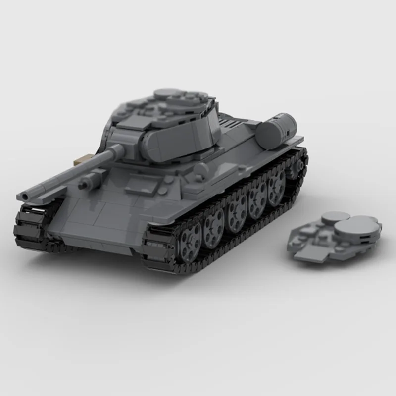 T-34-85 第二次世界大戦軍用戦車モデル MOC 組み立てブロック 戦争装備 モジュール式テクノロジー 組み立て式 子供のおもちゃ ギフト ホリデー