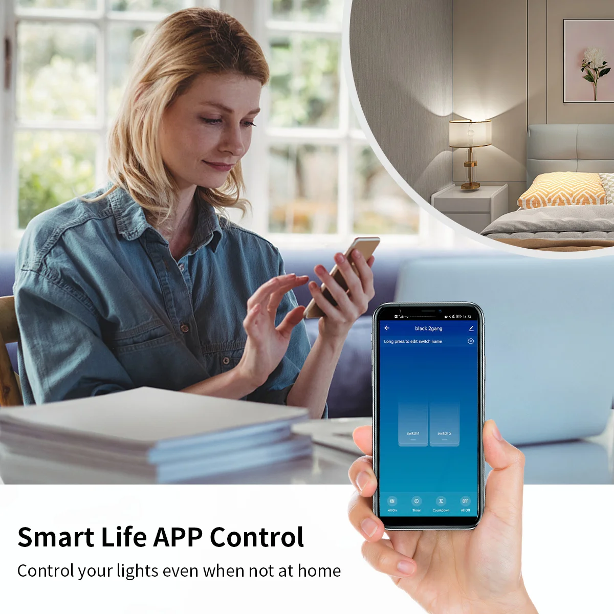 Tuya Wifi Smart Touch Switch Light Brazil US No Neutral Wire 1/2/3 Gang RF433 Remote On Off Light Smart Life Alexa Google Home