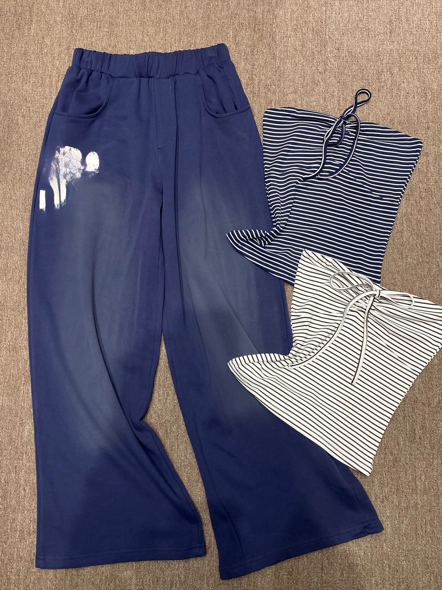 

Свободные широкие брюки-джоггеры с высокой талией из хлопка с буквенным принтом, струящиеся, комфортные для дома и улицы, в американском ретро-стиле