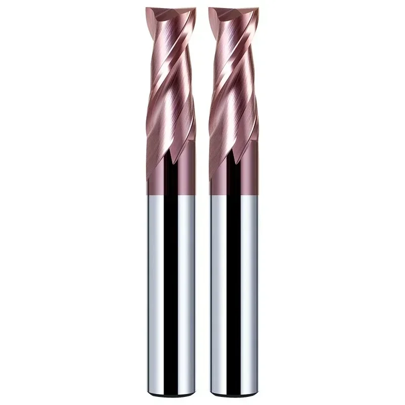 HRC60 milling cutter carbide 2 Flutes 4 Flutes 1,2,3,4,5,6,7,8,9,10,11,12,14,16,18,20mm Handle Milling Metal Cutter CNC CUTTER