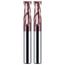 HRC60 milling cutter carbide 2 Flutes 4 Flutes 1,2,3,4,5,6,7,8,9,10,11,12,14,16,18,20mm Handle Milling Metal Cutter CNC CUTTER